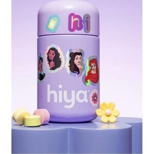 Hiya Disney Princess Reusable Refillable Vitamin Bottle Stickers gift box ltd Ed